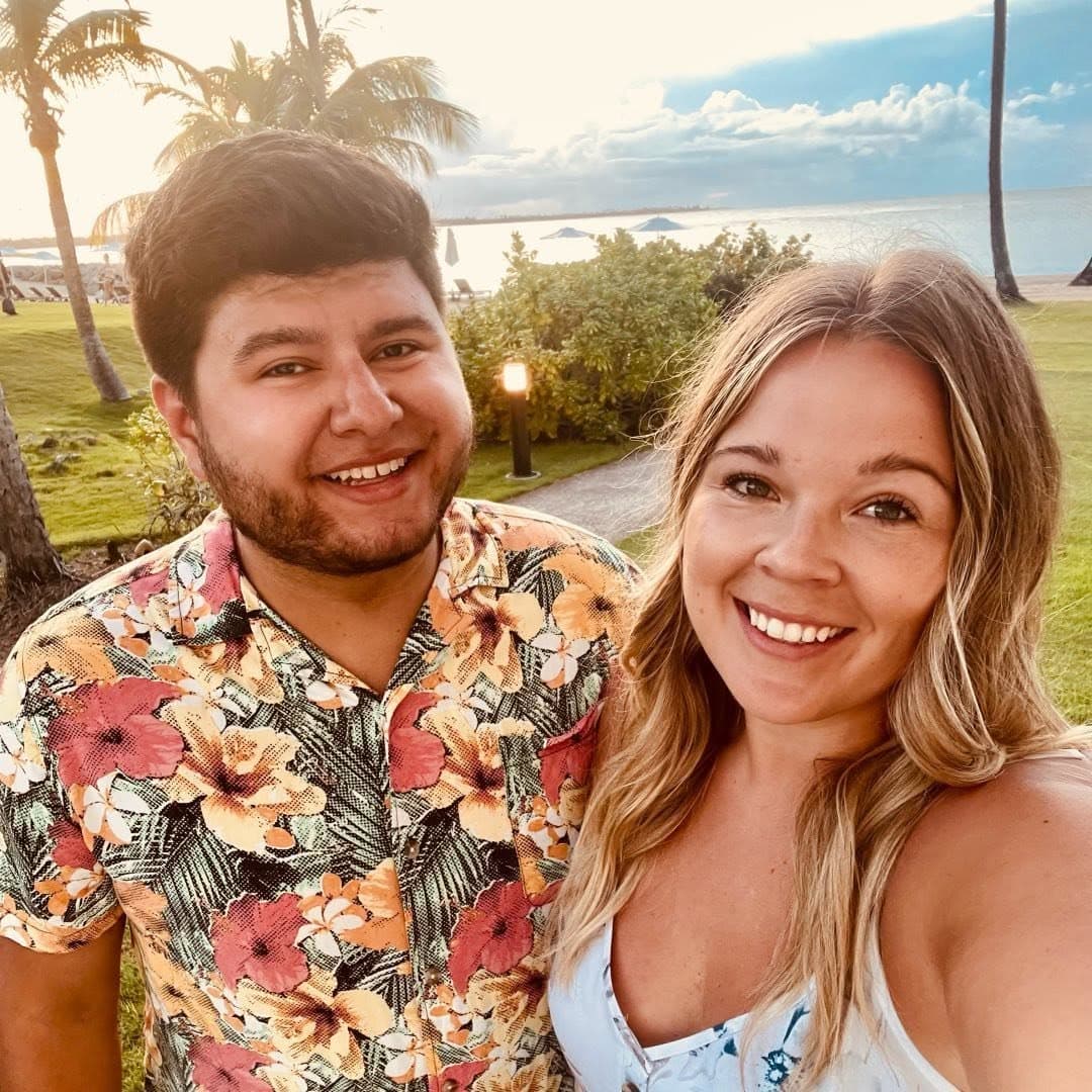 Smiling together by the ocean